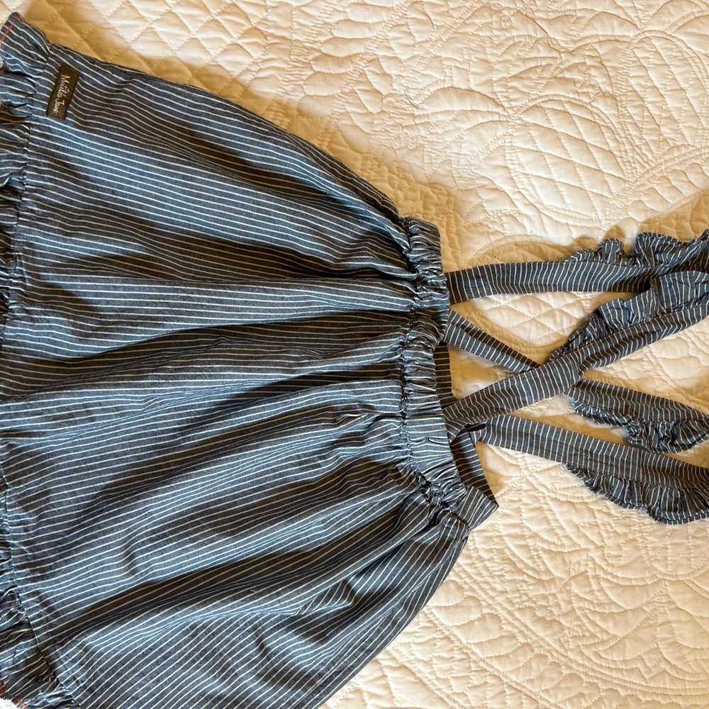 Matilda Jane Black and White Striped Overalls - Picture 9 of 9